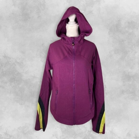 Lululemon Potion Purple Half Moon Full Zip Front Closure Hoodie Jacket Women's 4 - Picture 2 of 7